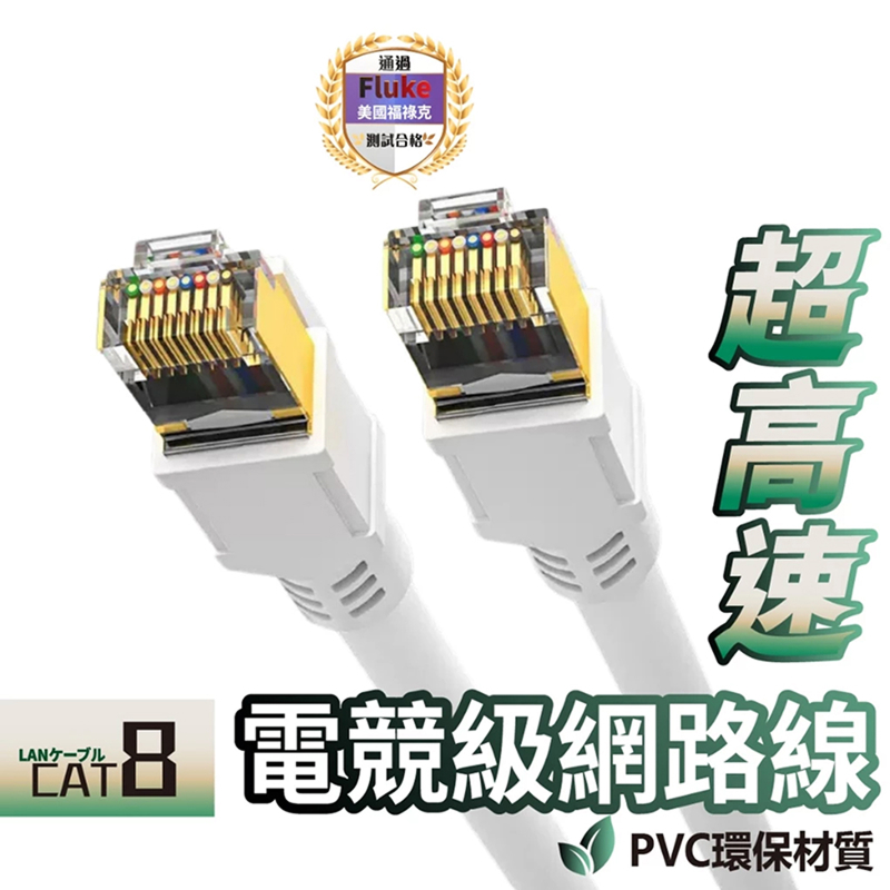 CAT8 系列 CT8-CAT8 (白色圓線) 高速網路線
