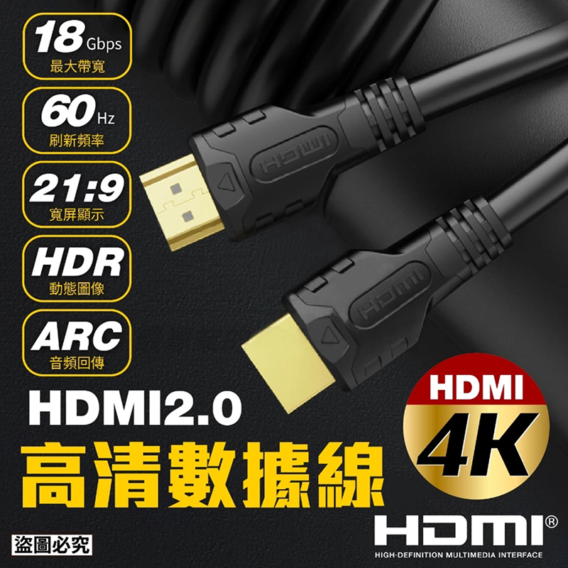 HDMI 4K 公對公影音傳輸線