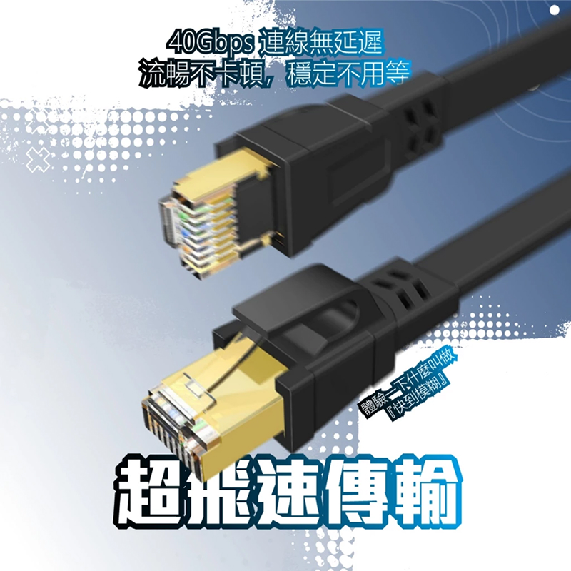 CAT8 (黑扁) CAT8K 系列 高速網路線